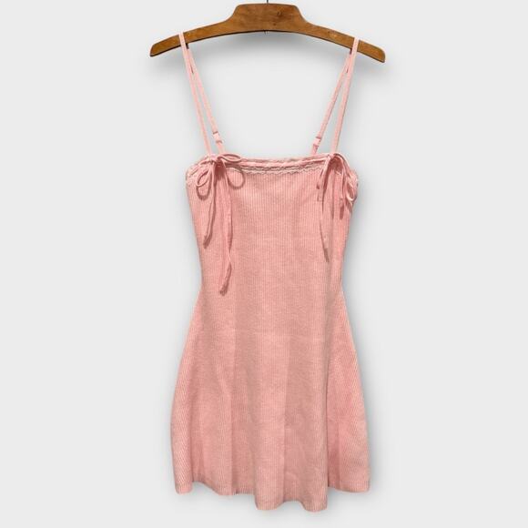 EDIKTED Bow Tie Rib Minidress Size Medium - Picture 5 of 12